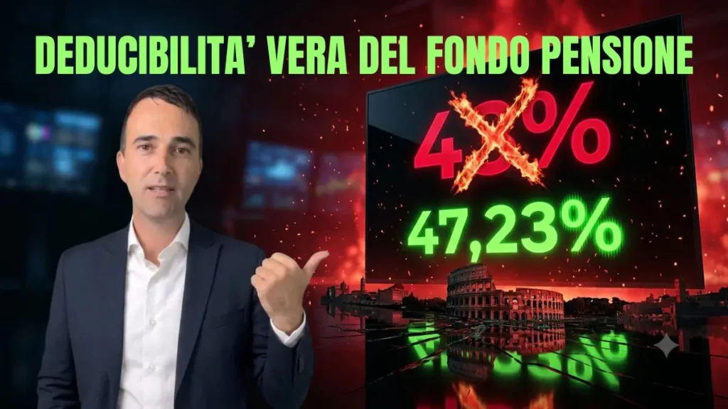 Calcolo del vantaggio fiscale del fondo pensione: IRPEF e addizionali regionali e comunali per fascia di reddito